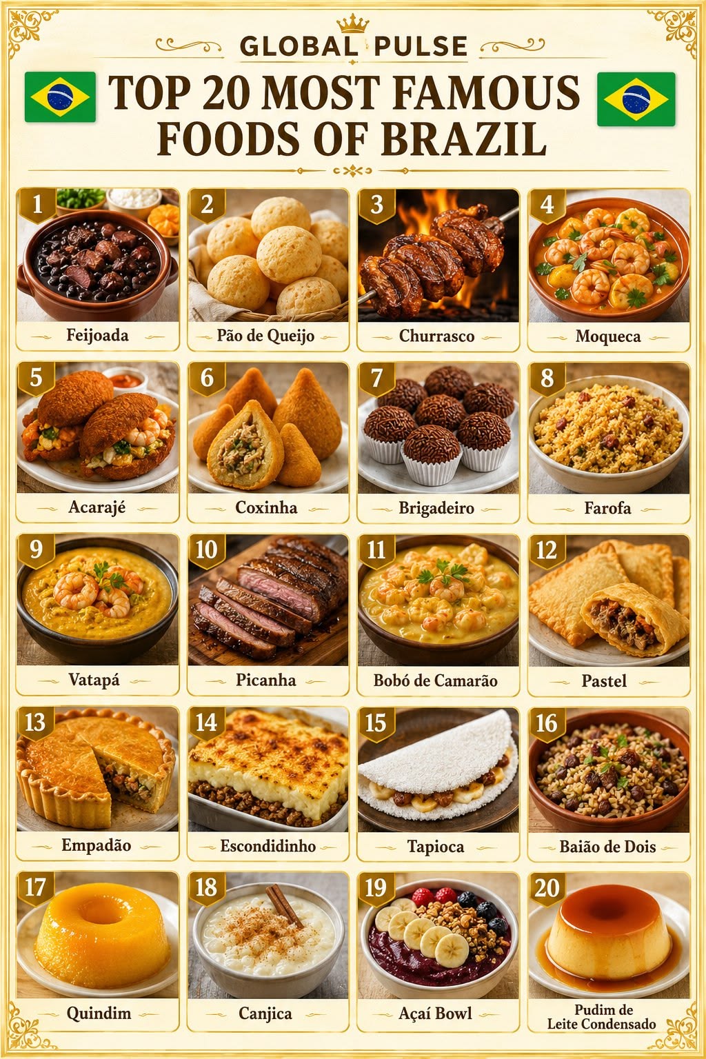 Top 20 Most Famous Foods of Brazil: Ultimate Culinary Guide and Breakdown