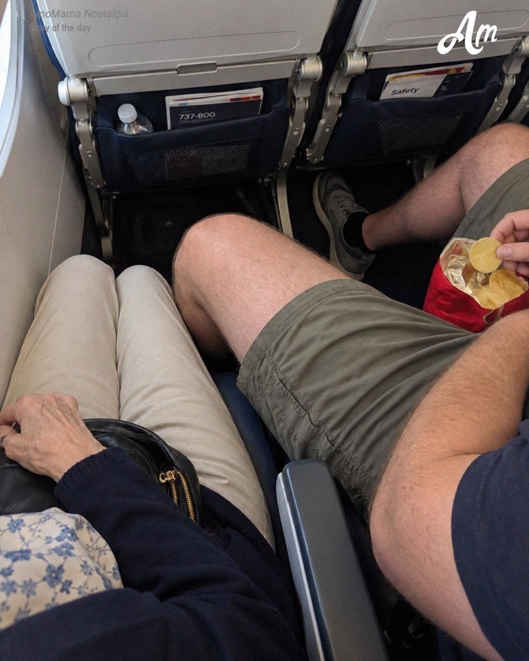A Man Kept Manspreading Into a Woman’s Plane Seat for Hours – When He Returned From the Restroom, He Shouted, ‘What the Hell Did You Do?!’